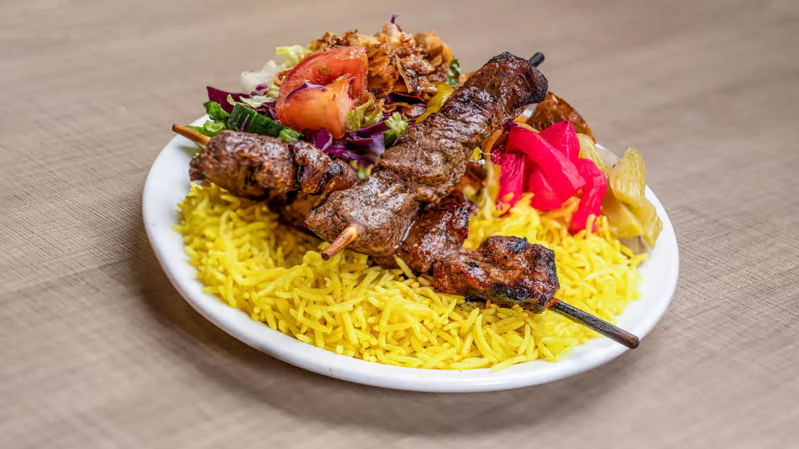 Mixed Shawarma Platter with chicken and beef at Donair & Shawarma House